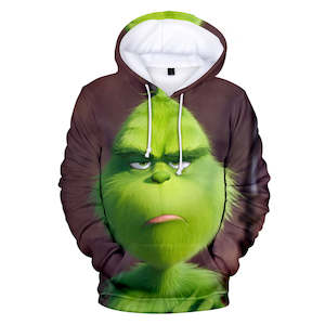 Christmas Cartoon The Grinch Cosplay Hoodie Sweatshirts Tracksuit Jumper Kids Adult