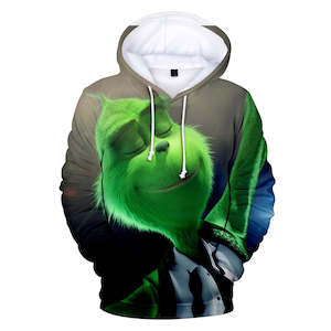 Christmas Cartoon The Grinch Cosplay Hoodie Sweatshirts Tracksuit Jumper Kids Adult