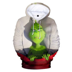 Christmas Cartoon The Grinch Cosplay Hoodie Sweatshirts Tracksuit Jumper Kids Adult