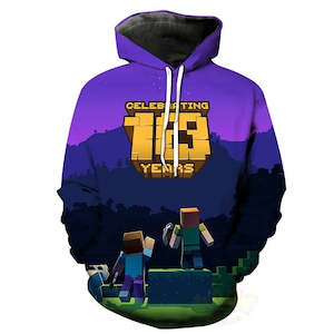 Game Minecraft Hoodie: Minecraft Hoodie 3D All Print Sweatshirt Clothing Unisex for Kids & Adult
