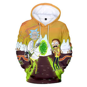 Hot Cartoon Rick and Morty 3D Print Cosplay Hoodie Pullover Sweatshirts Unisex T&hellip;