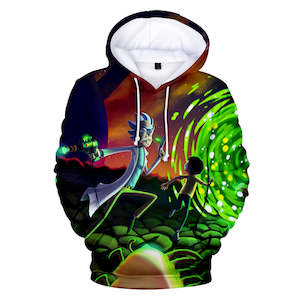 Hot Cartoon Rick and Morty 3D Print Cosplay Hoodie Pullover Sweatshirts Unisex T&hellip;