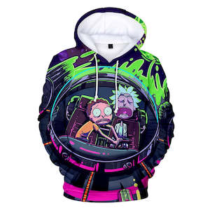 Hot Cartoon Rick and Morty 3D Print Cosplay Hoodie Pullover Sweatshirts Unisex T&hellip;