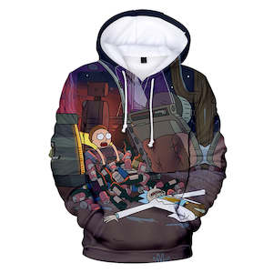 Hot Cartoon Rick and Morty 3D Print Cosplay Hoodie Pullover Sweatshirts Unisex T&hellip;