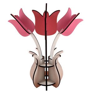 Tulip Flower Pot Abstract Design