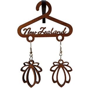 Lotus Earrings Abstract Design