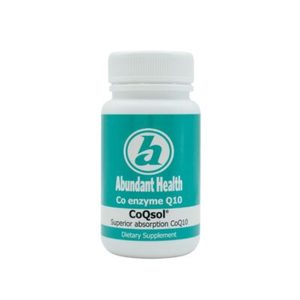 Products: CoQsol ® (CoQ10) 60 softgels per bottle - Abundant Health