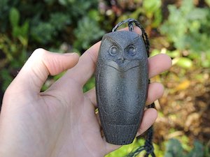 Greywacke / Onewa Ruru / Morepork — A Carved Piece