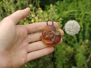 Carnelian Kauri Snail — A Carved Piece
