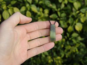 Small Striped Pounamu Toki — A Carved Piece
