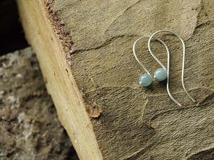 Products: Blue Jade bead earrings — A Carved Piece