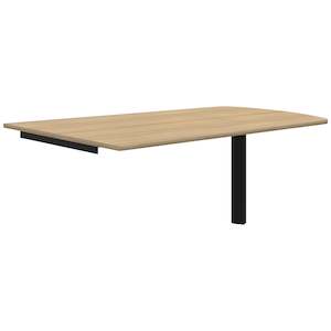 Table: Classic Trapezium Wallmounted Table - Pole Leg