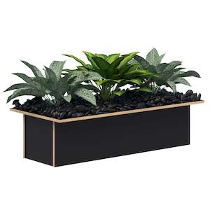 Nz Made: Table Top Planter Box - Set of pots and artifical plants