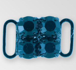 Bikini Connectors: Jet 2 row ss29 Crystal Middle Cup Connector