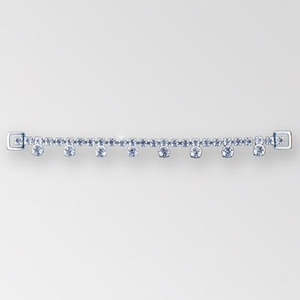 Bikini Connectors: 1 Row with Hanging Diamonds Brief Connector