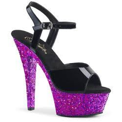 Competition Heels: Kiss 209 Purple Glitter