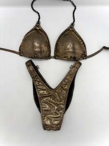 Quick Ship Bikinis: Gold Quickship Figure Suit