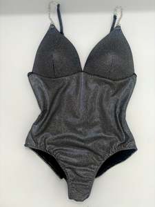 Black Holographic Modest Swimsuit