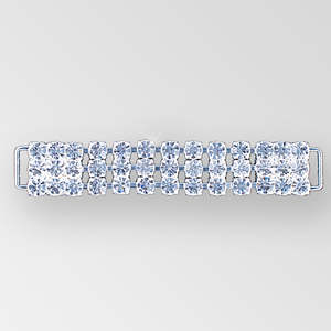 Bikini Connectors: 3 Row ss18 Crystal Strap Connector