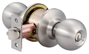 Locks: Ezset 108 D/Cyl Entrance Lock SS Boxed