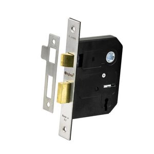 Locks: Sylvan 3Lvr Mortice Lock 3in NP Boxed
