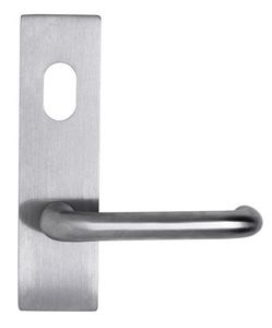 Door Handles - Commercial: Miles Nelson 151/90 Ext Plate Lvr & Cyl Hole