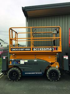 Products: 6-8 Metre Rough Terrain Scissorlifts - Accessman Group Making Height Easy