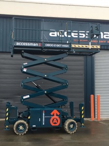 Products: 12 Metre Rough Terrain Scissor Lifts - Accessman Group Making Height Easy