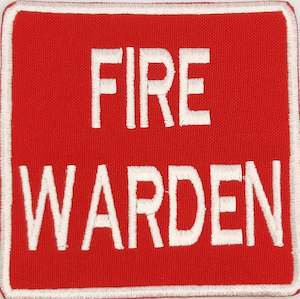 General: Fire Warden Patch - Embroidered