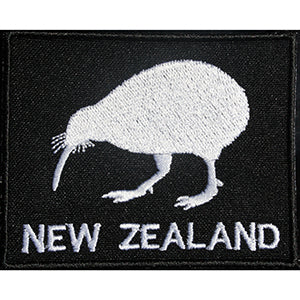Kiwi Patch with script - Rectangle - Embroidered - Multiple colours/size