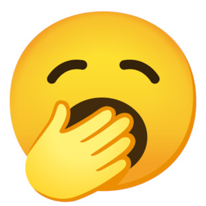 Emoji Patches: Yawning Face