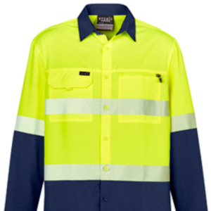 Syzmik Mens Hi Vis Outdoor Segmented Tape L/S Shirt ZW470