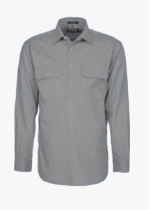 Pilbara Mens Closed Front Long Sleeve Work Shirt RM200CF