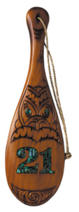 Mere with paua inlay 21st Ace Engravers