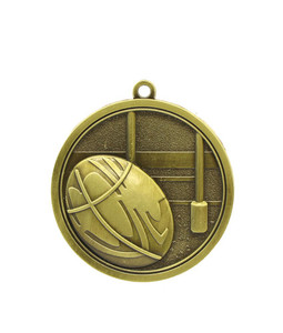 Rugby - Gold Medal 4.5cm Dia Ace Engravers