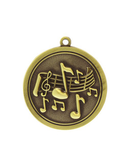 Music - Gold Medal 4.5cm Dia Ace Engravers