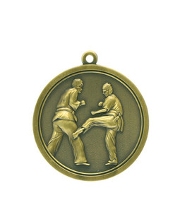 Karate/Martial Art - Gold Medal 4.5cm Dia Ace Engravers