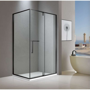 Shower Glass - Cape Series 2 Sides - Matt black CP