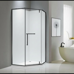 Shower Box - Bay Series 2 Sides Set  - Matt Black 900/1000mm