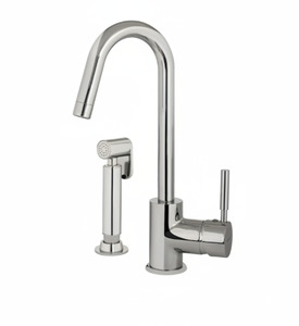 Aquatica Zento Sink Mixer with Separate Hob-Mounted Pullout Spray Chrome