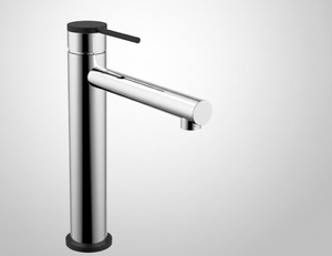 Walkin Shower: Aquatica Point Vessel Mixer Black & Copper
