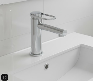 Aquatica Link Basin Mixer Chrome / Black