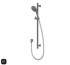 Bath Screen: METHVEN VJET TUROA RAIL SHOWER BRUSHED GRAPHITE