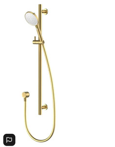 Bath Screen: METHVEN TUROA SLIDE SHOWER - GOLD COLOUR