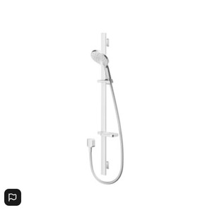 Bath Screen: Koha Rail Shower Satinjet MKII White Faceplate