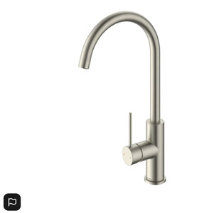 Bath Screen: METHVEN Minimalist MK2 Sink Mixer Goose Neck Brushed Nickel / Black