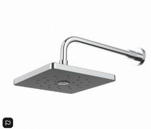 Bath Screen: Methven Waipori MK2 Satinjet Overhead With Arm