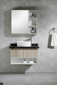 Vanity - Poli Series 900 Wood Grain With Stone Top - 100% Water Proof