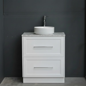 Engeering Stone Bench With Basin: Vanity - Jess Series Quartz Stone Counter Top Set