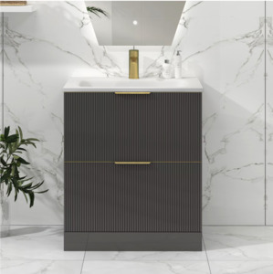Freestanding Vanity: The Bella Series Bathroom Vanity Set 100% WaterProof - Free Standing